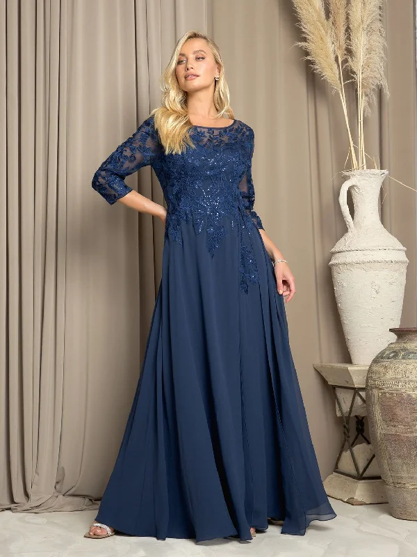 Eva Fashion 5258 Long A Line Mother of the Bride Formal DressTightly