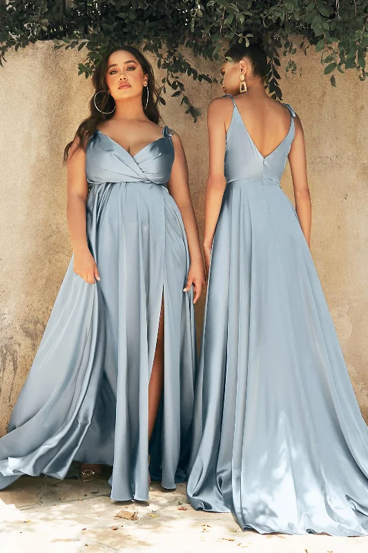 Cinderella Divine BD105 Long Prom Formal Evening Gown Dusty BlueTightcommunity