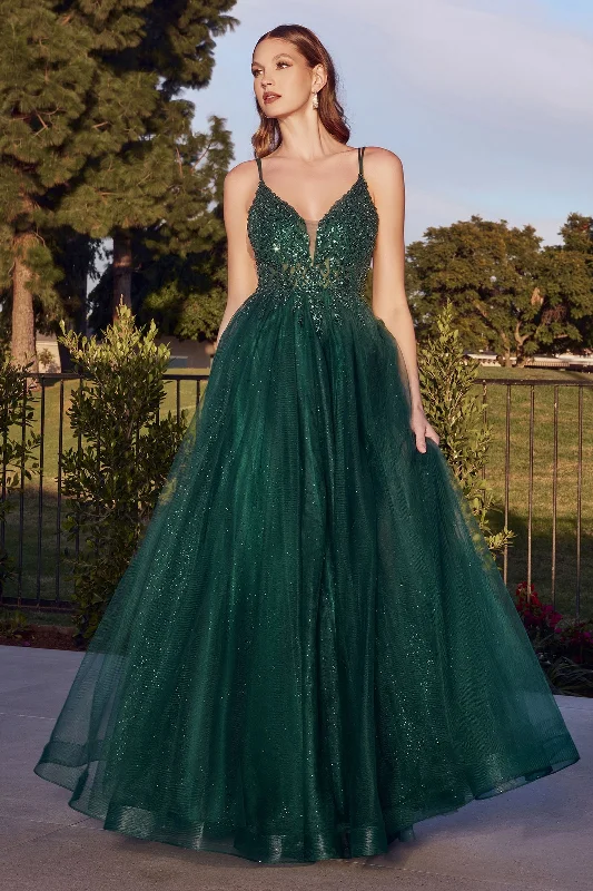 Cinderella Divine CD0154 Long Formal Ball Gown Prom Dress EmeraldTightlink