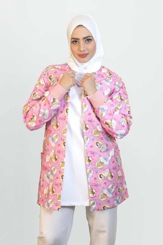 Cinderella Printed Scrub JacketDown Jackets