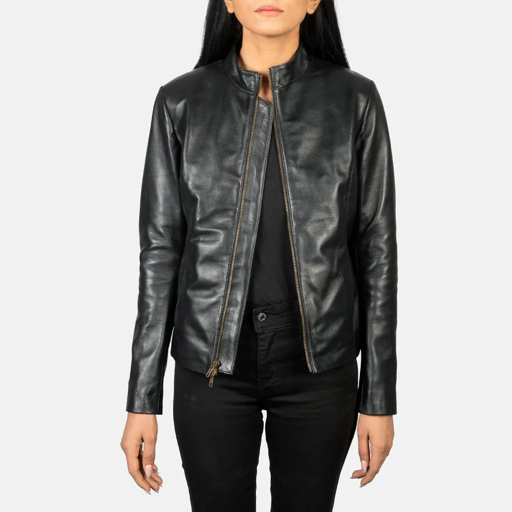 Leather Jacket Black - Sheepskin Semi-Aniline LeatherSheer Jackets