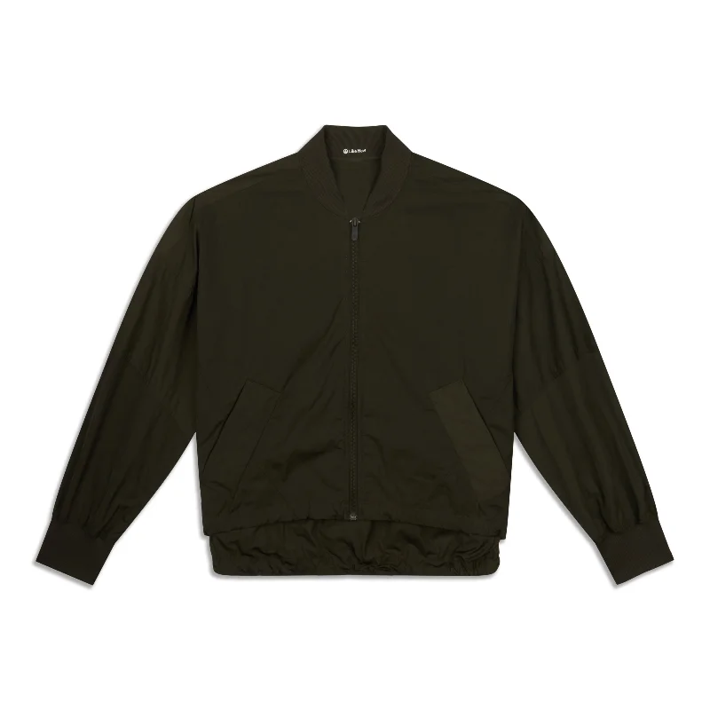 Lightweight Hem-Cinch Bomber Jacket - ResaleOutdoor Jackets