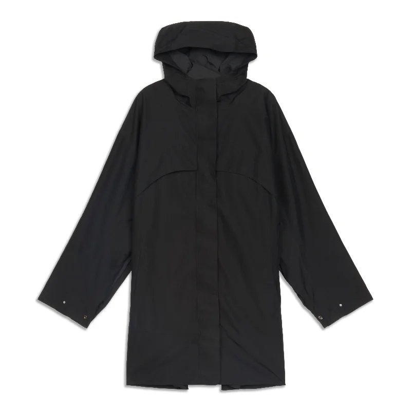 Mid-Length Waterproof Rain Coat - ResaleWinter Jackets