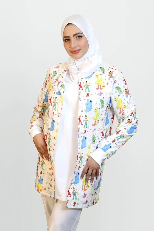 Sesame Street Printed Scrub JacketBlazers