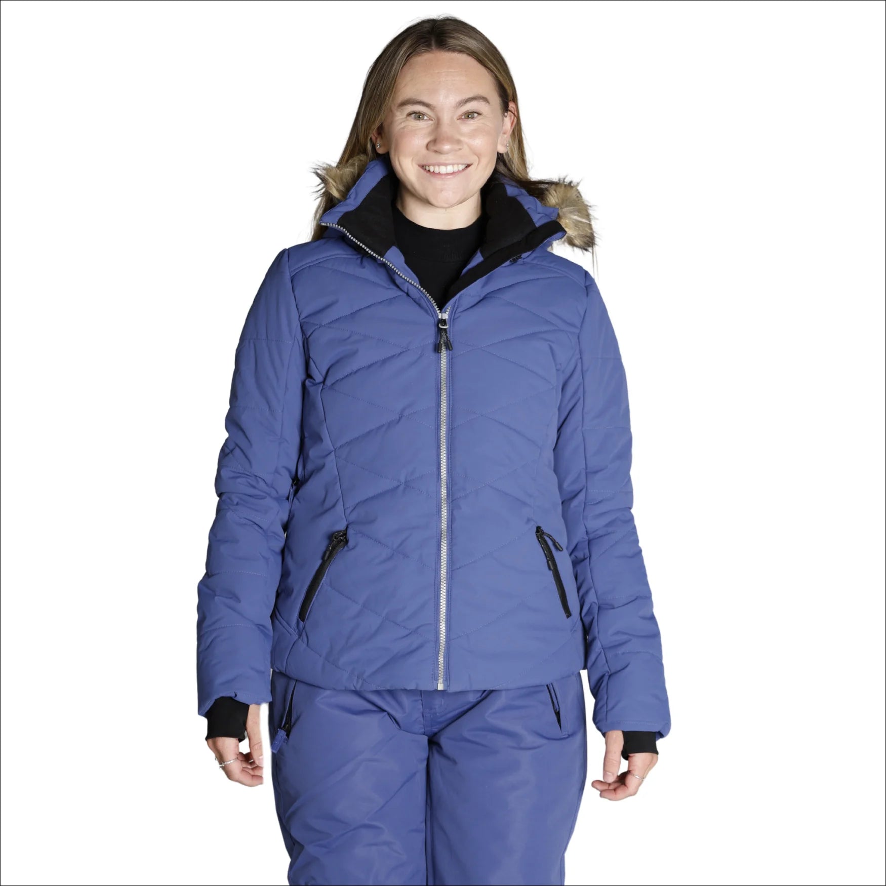 Snow Country Outerwear Womens S-XL Vail Down Alternative Winter Snow Ski Jacket CoatTasseled Jackets