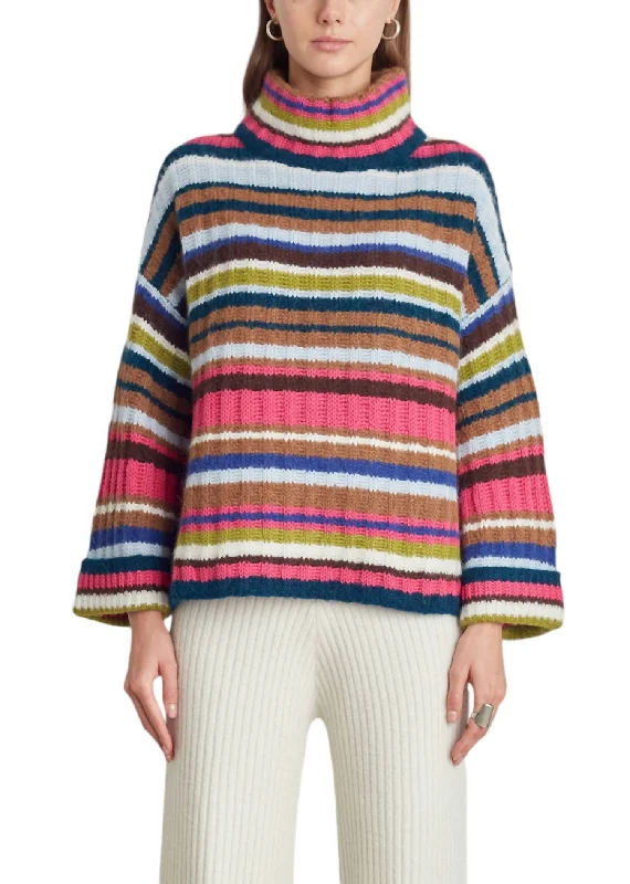 Beaded Knit TopsEsme Stripe Sweater In Multi Color