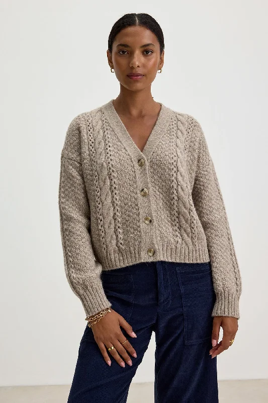 Ruffled Knit TopsIZZY CARDIGAN