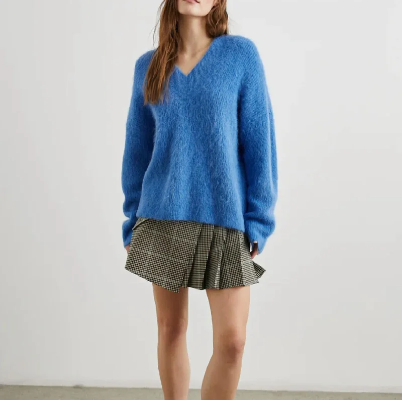 Hooded Knit TopsJodi Sweater In Cobalt