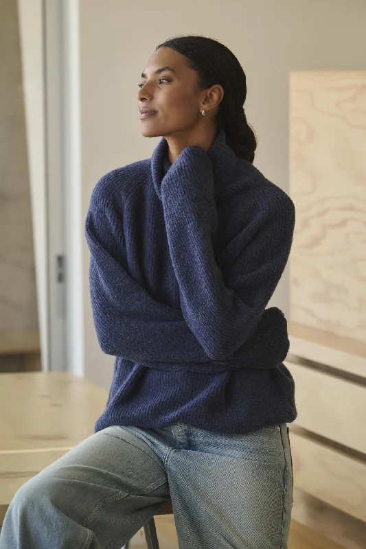 Ruffled Knit TopsJUDITH TURTLENECK SWEATER