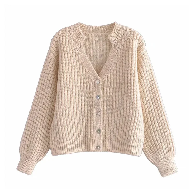 Formal Knit TopsLazy style leisure temperament loose knit cardigan sweater coat  7365