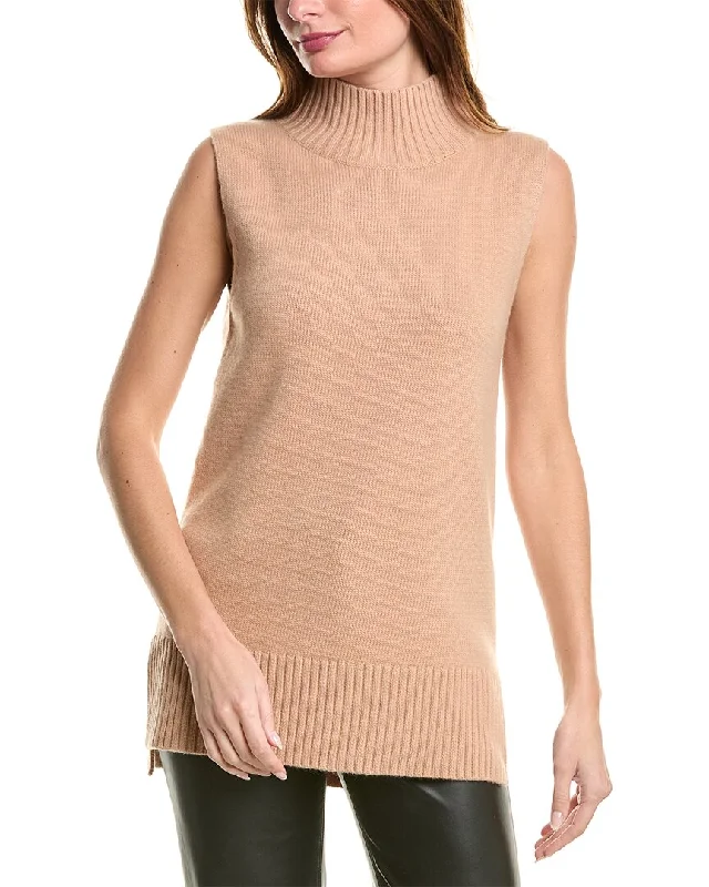 Studded Knit TopsReiss Gazelle Wool & Cashmere-Blend Funnel Neck Top