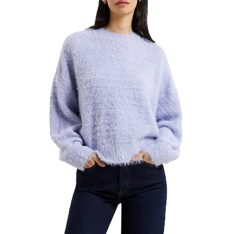 Asymmetrical Knit TopsWomens Cozy Crewneck Pullover Sweater