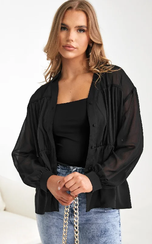 Chambray ShirtsArlene Shirt Blouse - Black