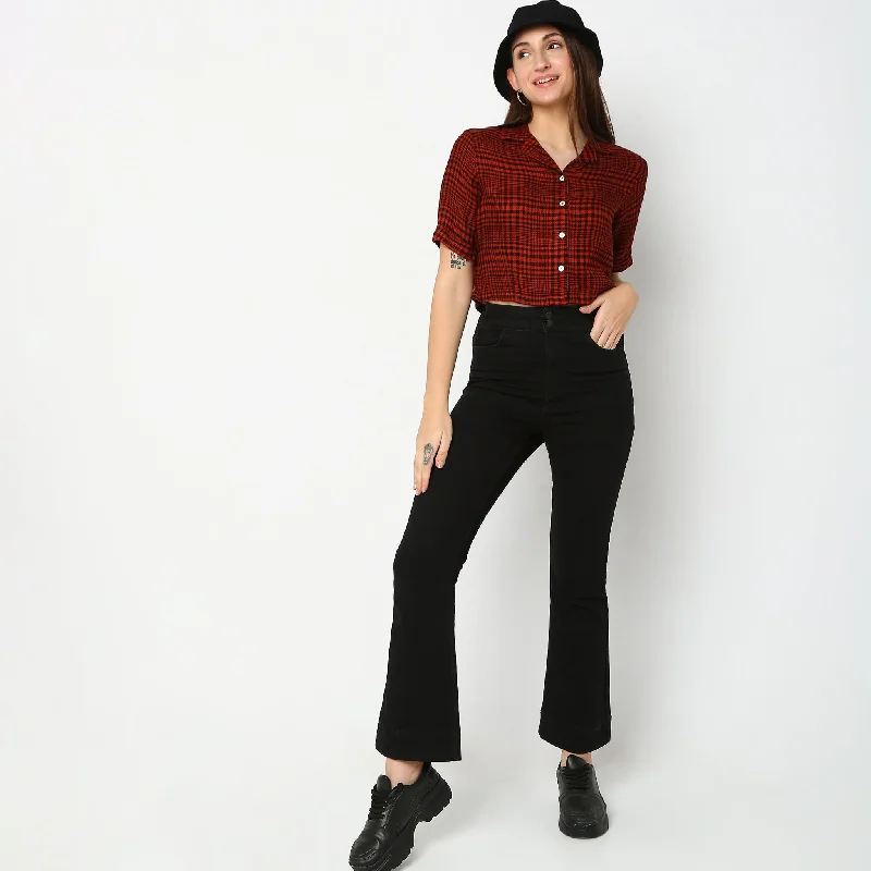 Branded ShirtsFlare Fit Checkered Shirt