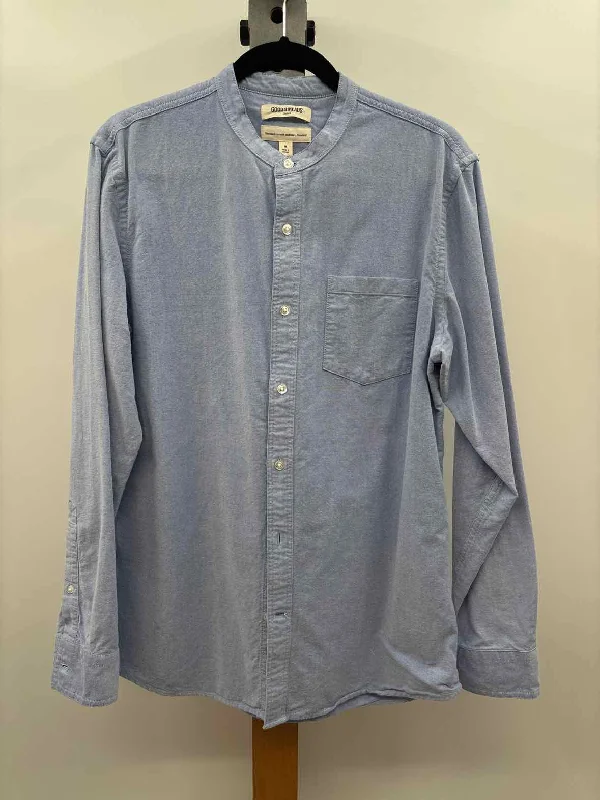 Ruffled ShirtsGoodthreads Women's Size M Blue Solid Long Sleeve Shirt