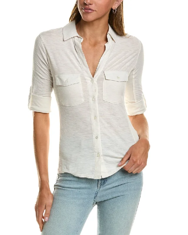 College ShirtsJames Perse Contrast Panel Shirt