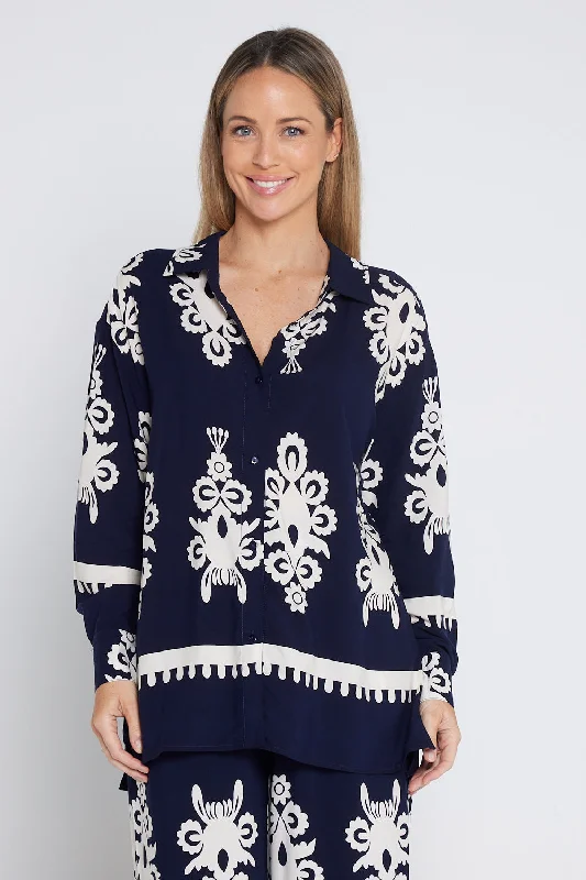 Dress ShirtsKarishma Shirt - Navy/White