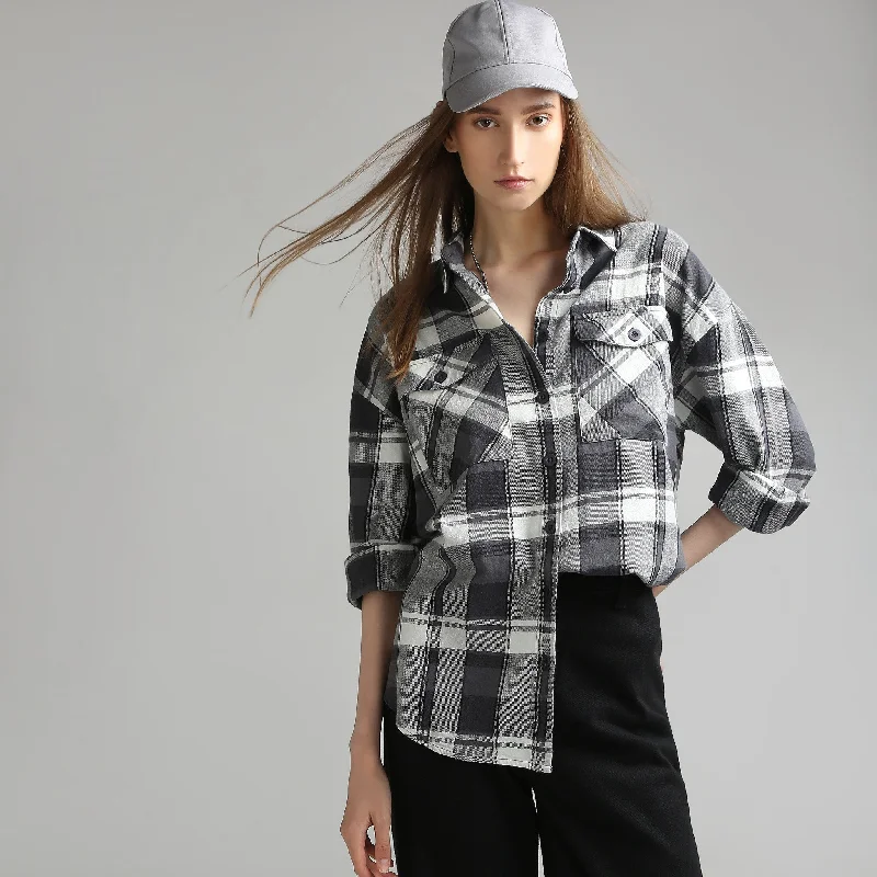 Fringed ShirtsOversize Checkered Shirt