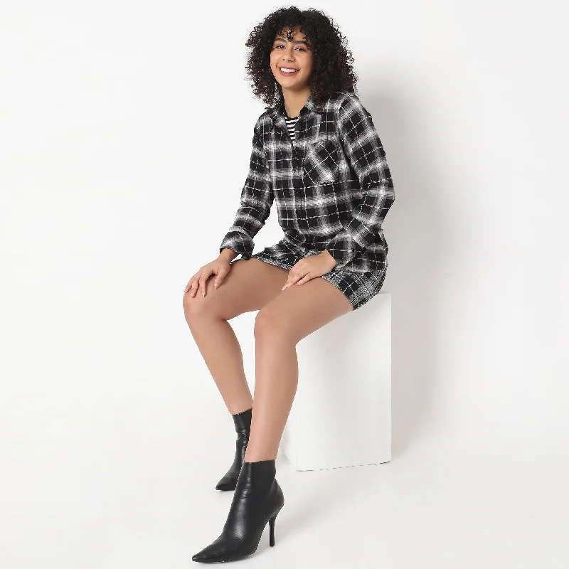 Performance ShirtsRegular Fit Checkered Shirt