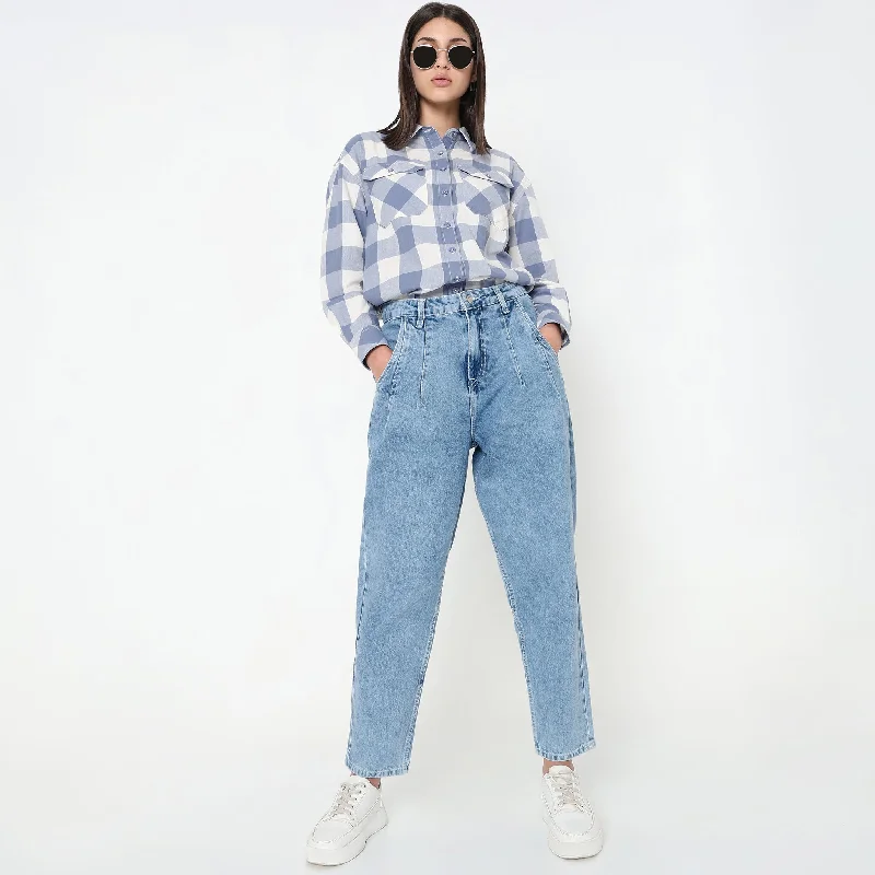 Asymmetrical ShirtsRegular Fit Checkered Shirt