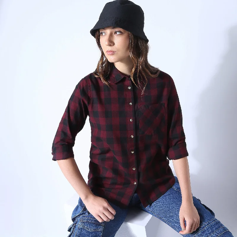 Camping ShirtsRegular Fit Checkered Shirt