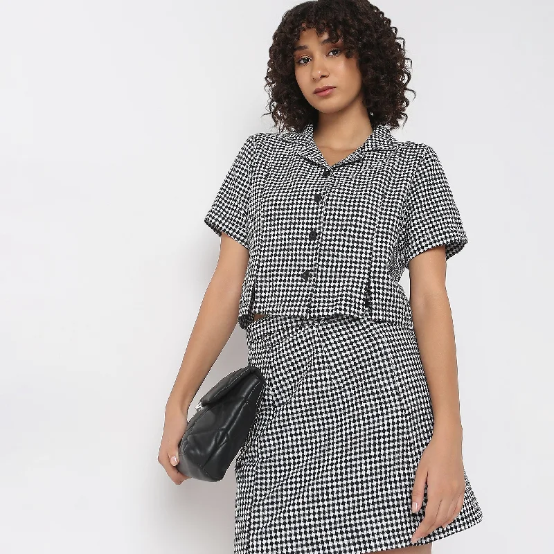 Plush ShirtsRegular Fit Checkered Shirt