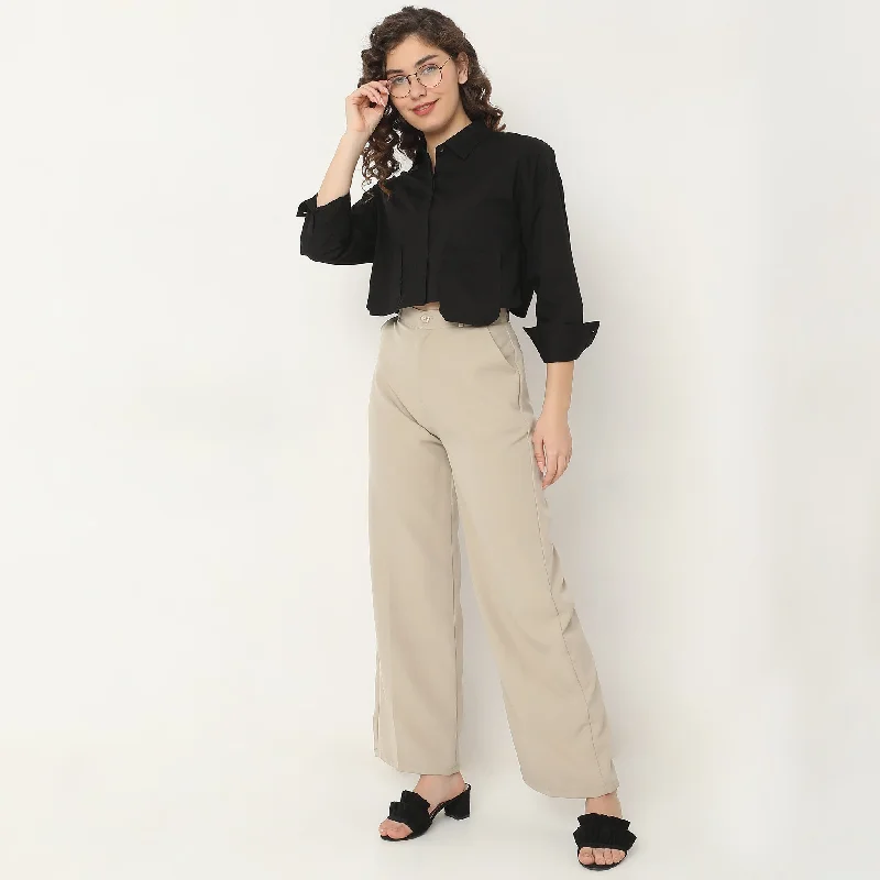 Silk ShirtsRegular Fit Solid Shirt