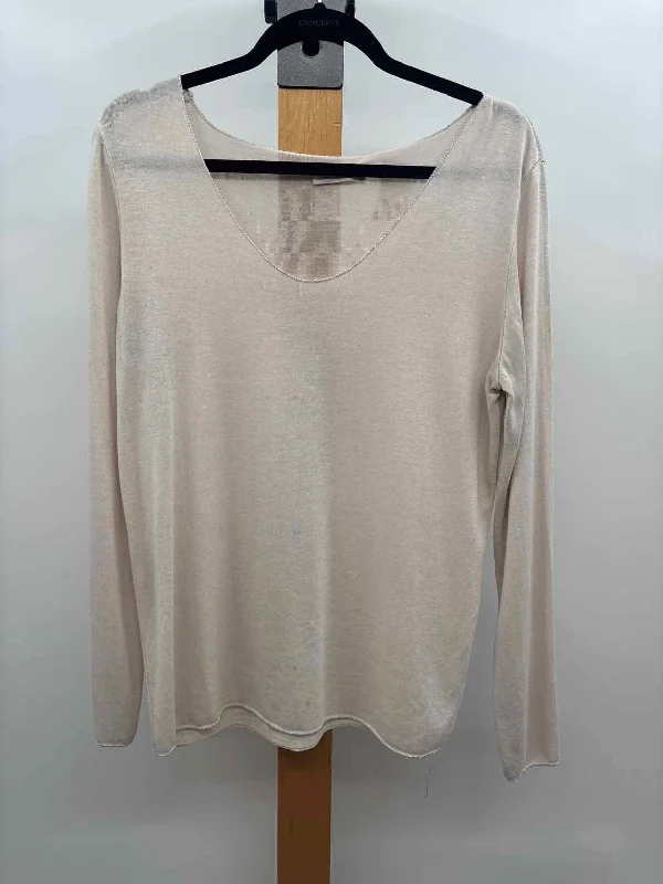 Lounge ShirtsUnbranded Women's Size M Tan Solid Long Sleeve Shirt