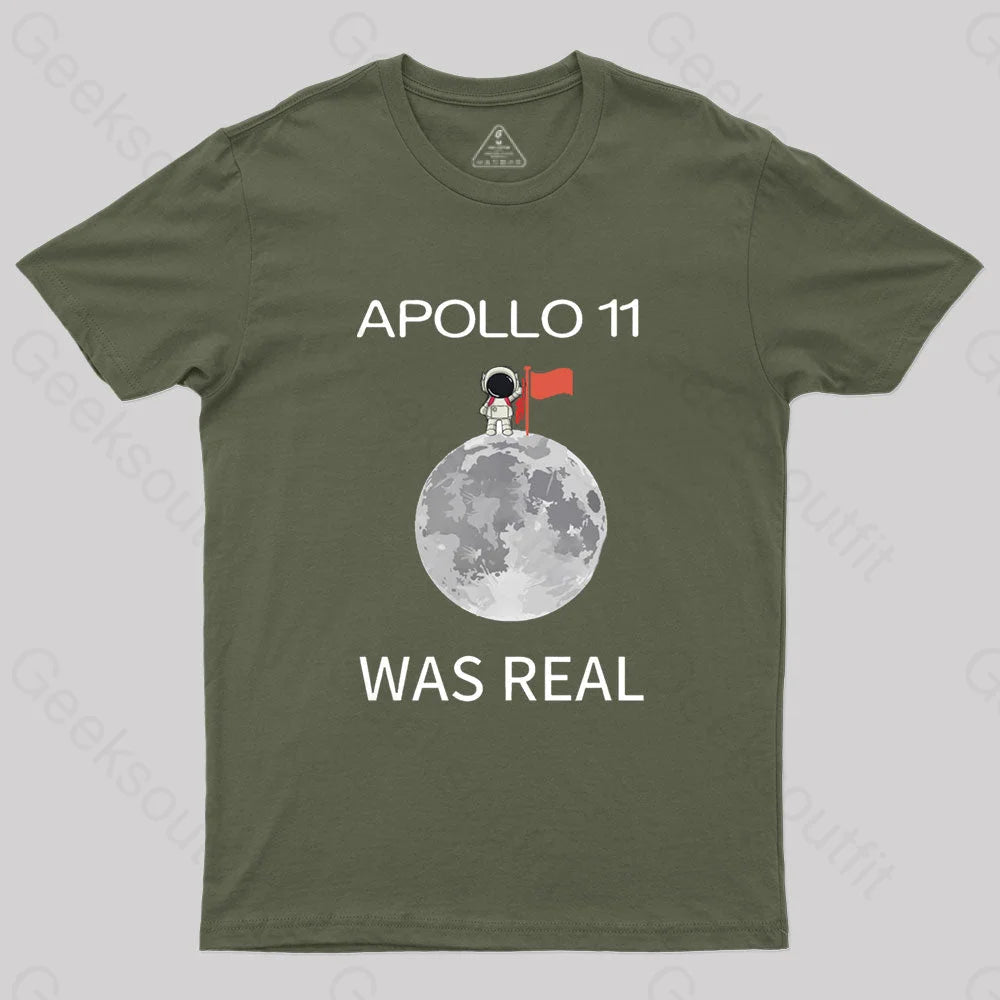 Apollo 11 Was Real Nerd T-ShirtVintage T-Shirts