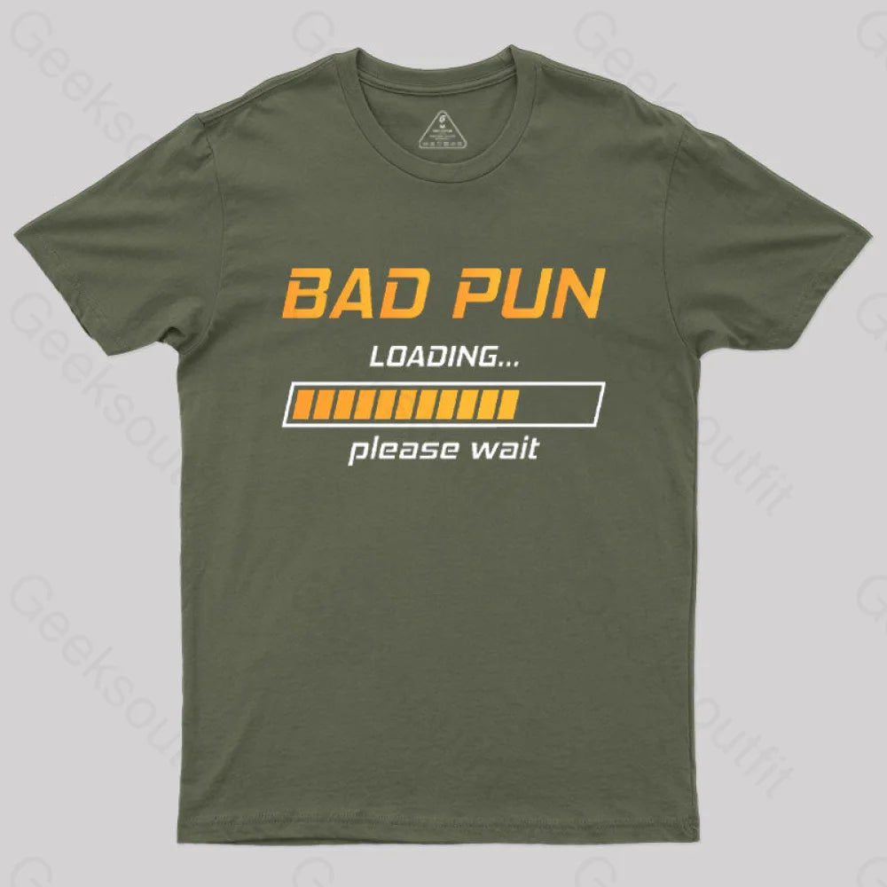 Bad Pun Loading Please Wait T-ShirtStriped T-Shirts