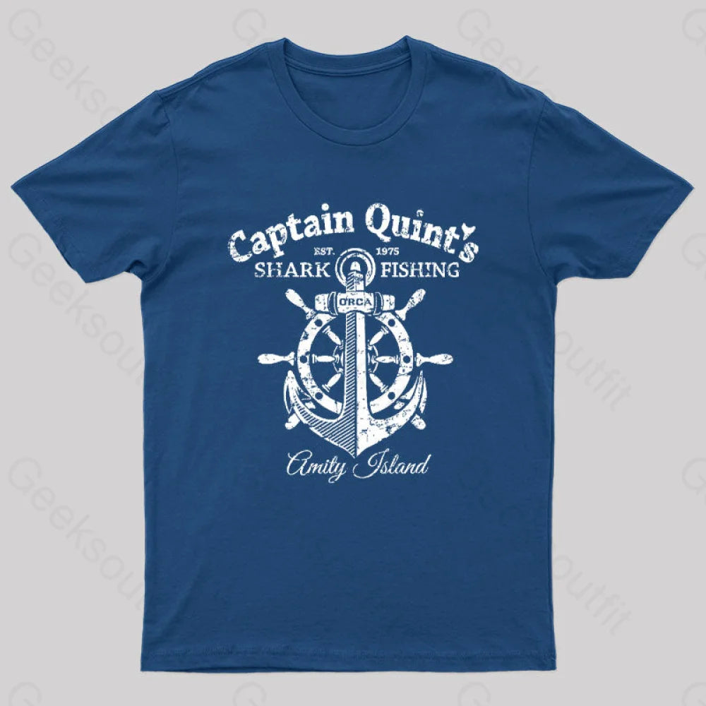 Captain Quint's Shark Fishing Geek T-ShirtTravel T-Shirts