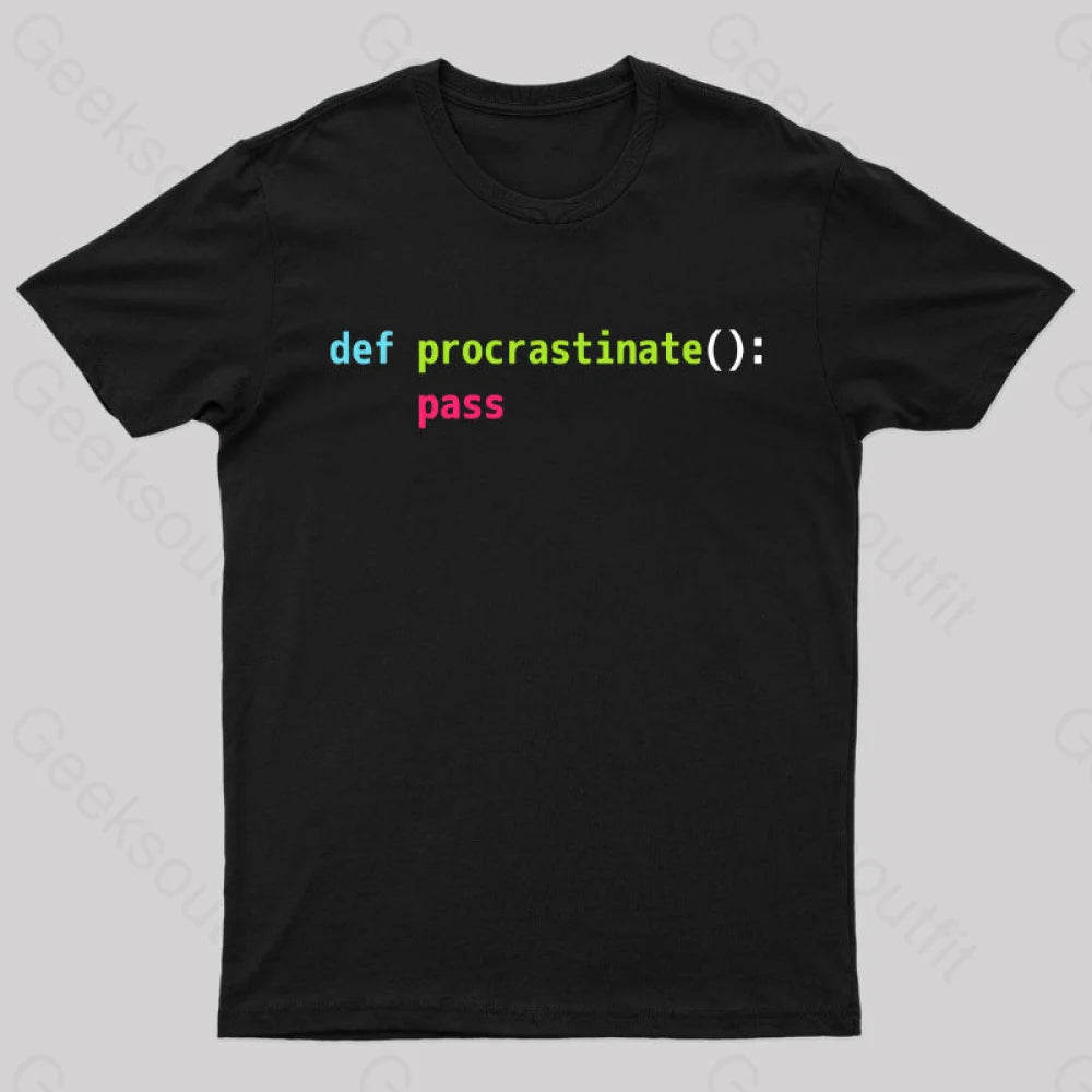 Def Procrastinate Pass Geek T-ShirtPainted T-Shirts