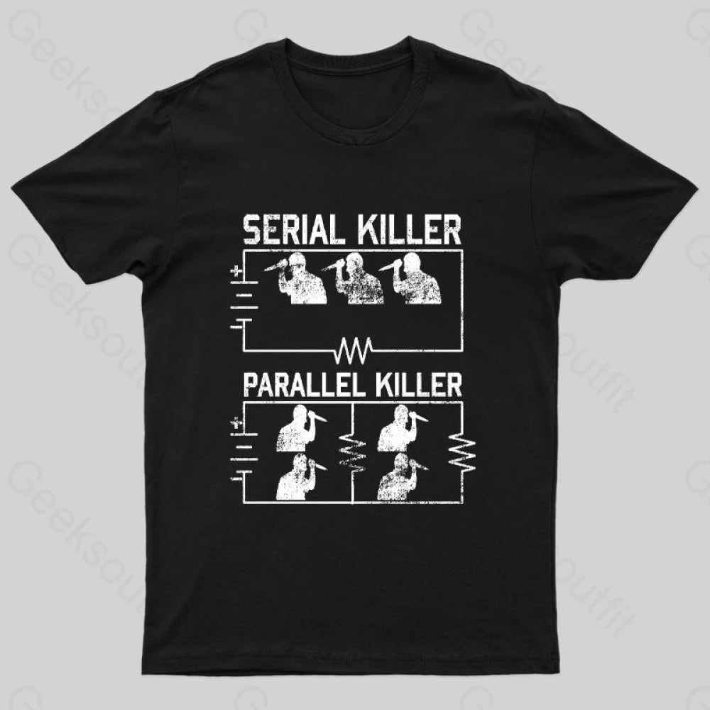 Electrical Circuit Serial Parallell Killer Geek T-ShirtCollaborative T-Shirts