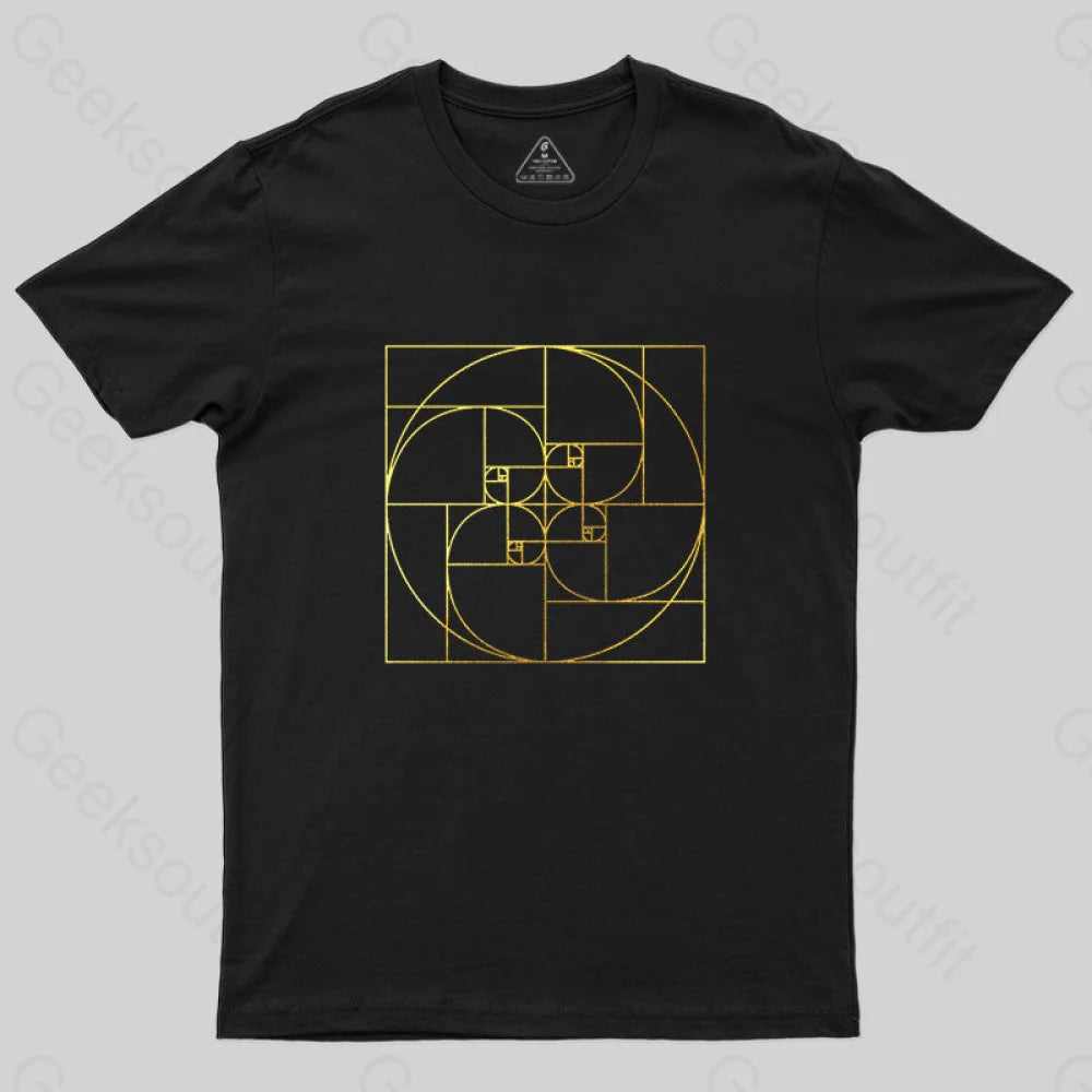 Fibonacci Spiral Golden Ratio Digital T-ShirtDesigner T-Shirts