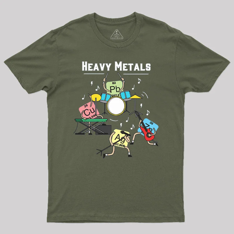 Heavy Metals Rock Chemistry Physics Periodic Table of Elements Geek T-ShirtCycling T-Shirts