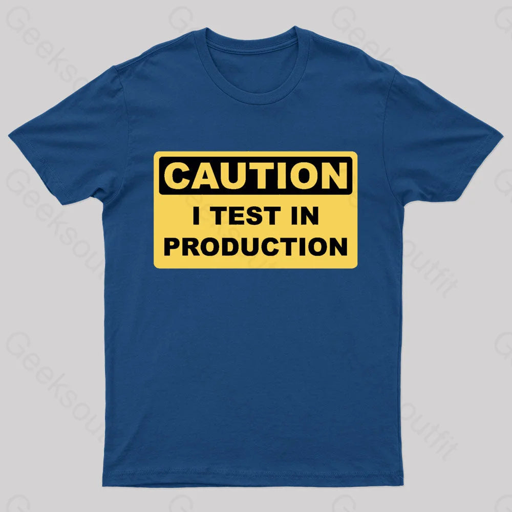 I Test In Production Nerd T-ShirtBoat Neck T-Shirts