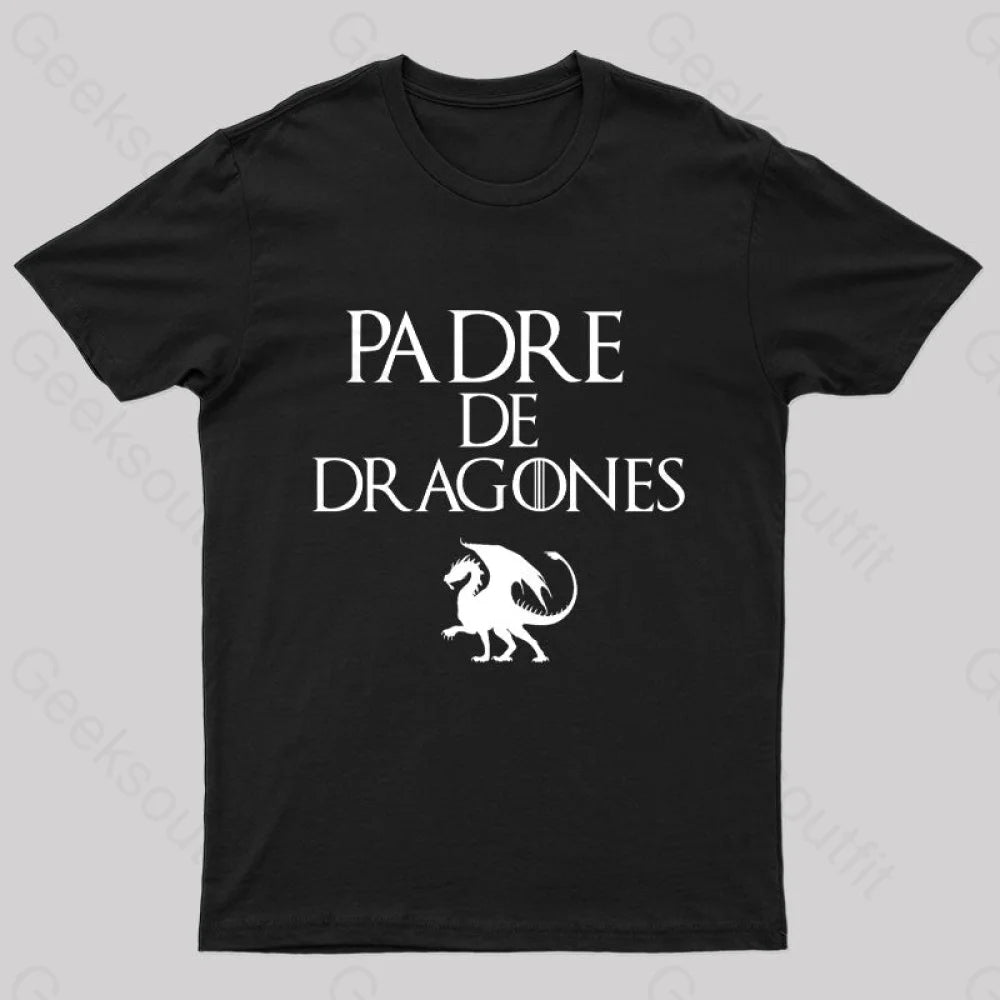 Padre De Dragones Geek T-ShirtGlitter T-Shirts