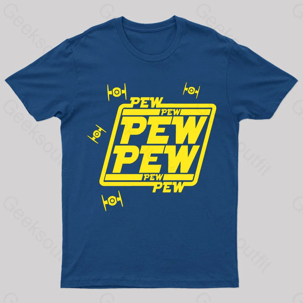 Pew Pew Geek T-ShirtBoat Neck T-Shirts