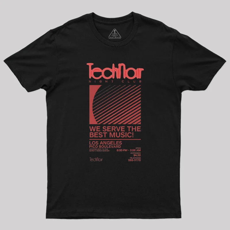 Retro 80s Technoir Nightclub from the Terminator Geek T-ShirtTie-Dye T-Shirts