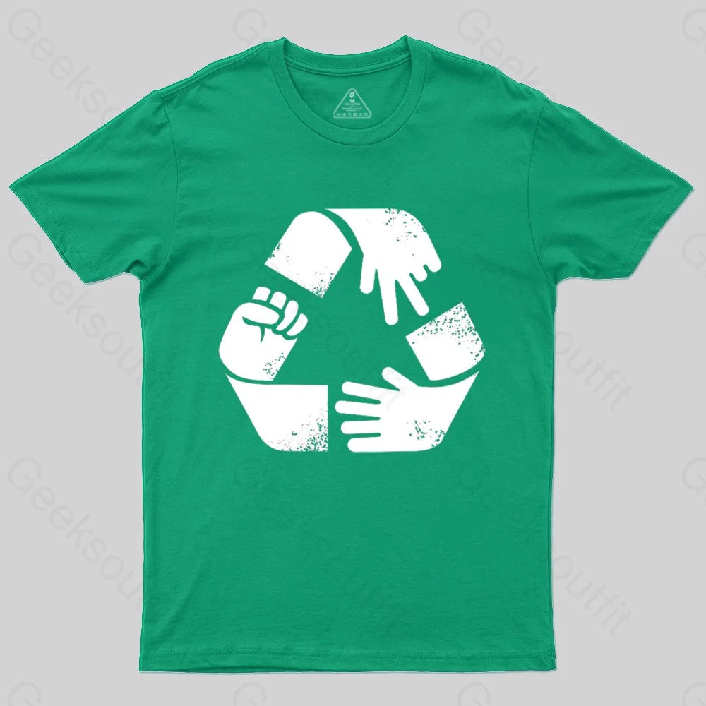 Rock Paper Scissors Recycle T-shirtEmbellished T-Shirts