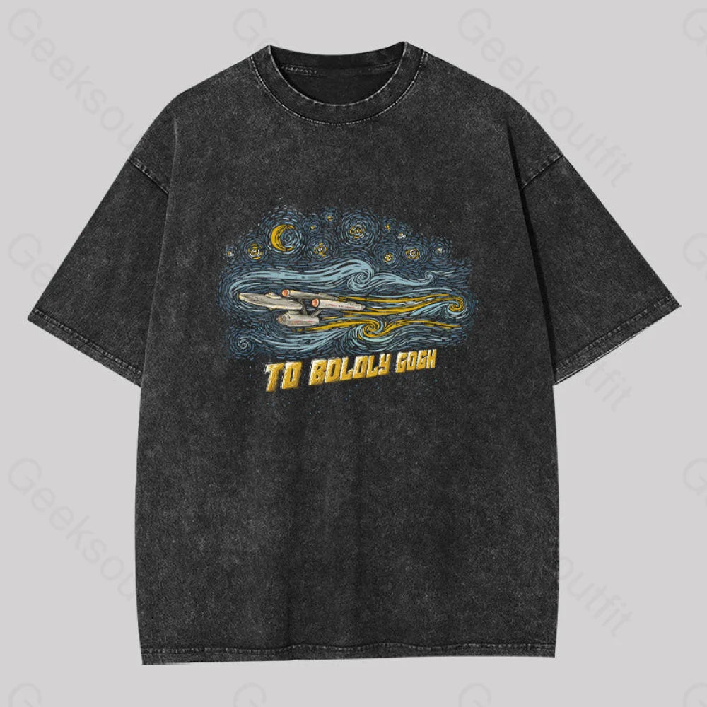 To Boldly Gogh Washed T-shirtGraphic T-Shirts