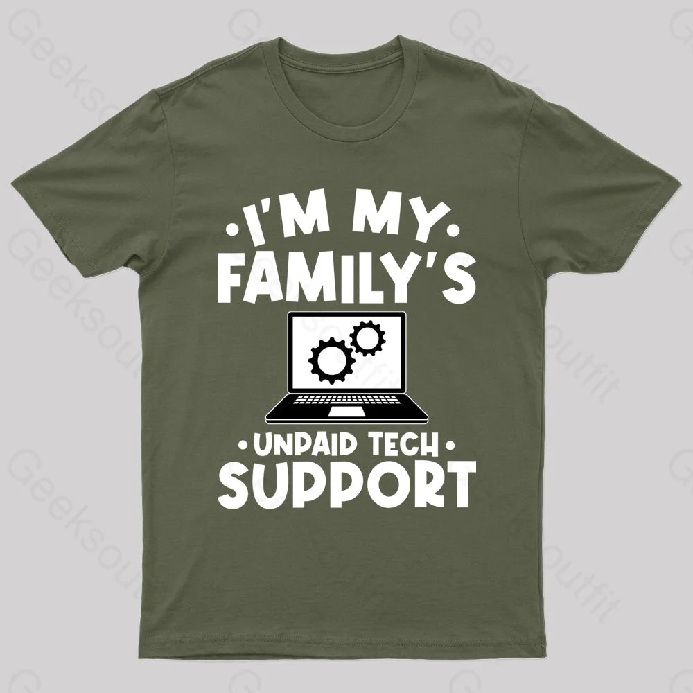 Unpaid Tech Support Geek T-ShirtPocket T-Shirts