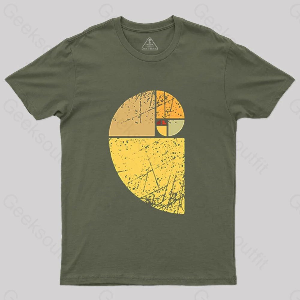 Vintage Fibonacci Spiral Science T-ShirtYoga T-Shirts