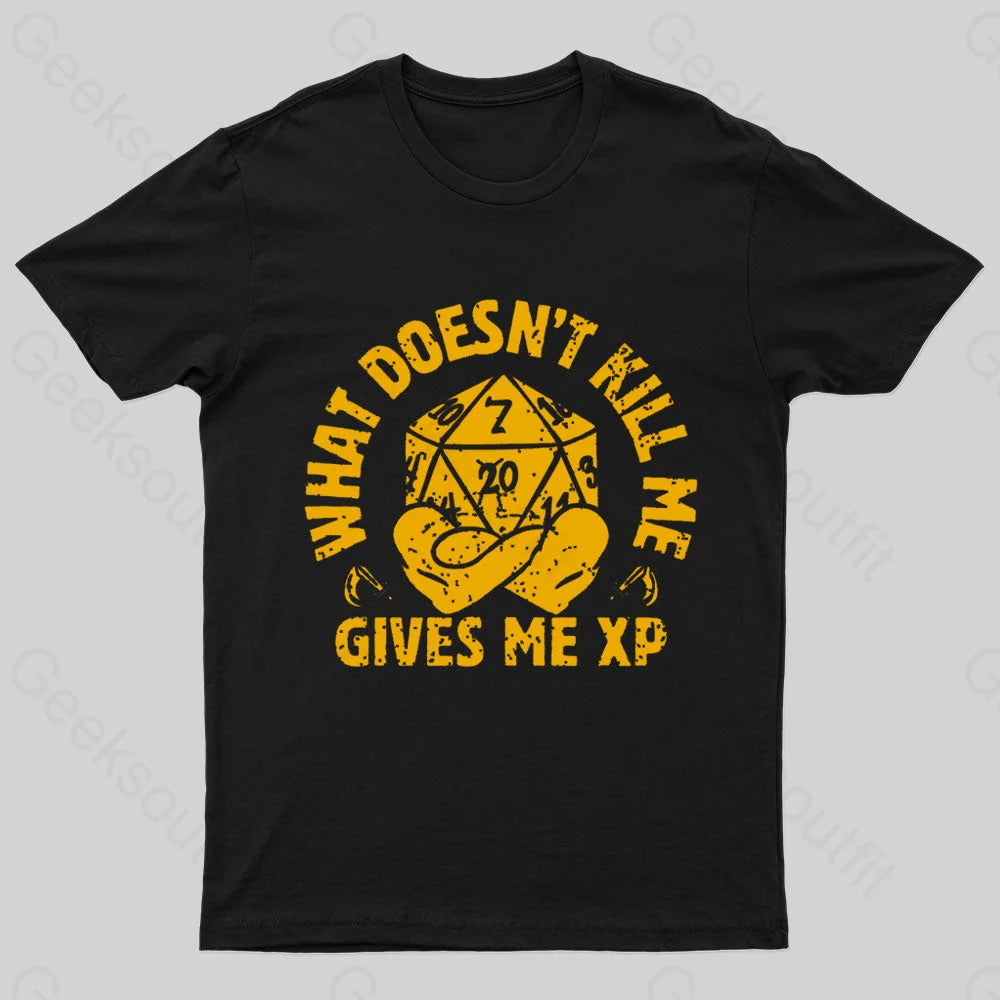 What Does Not Kill Me Gives Me XP Nerd T-ShirtCropped T-Shirts