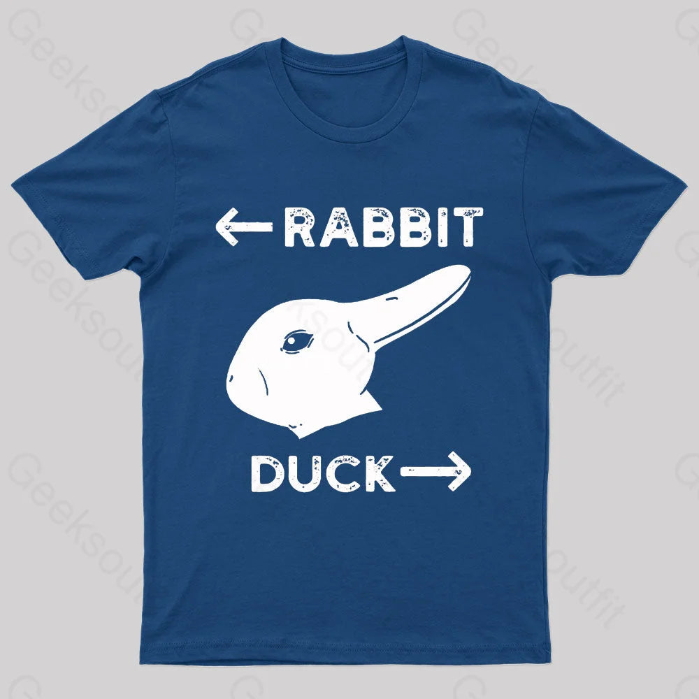 Wittgensteins Rabbit Duck Illusion Geek T-ShirtRibbed Cuff T-Shirts