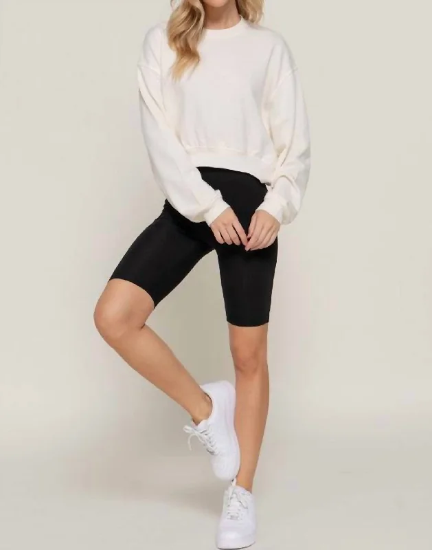 Branded SweatshirtsCrew Neck Sweatshirt In Ivory