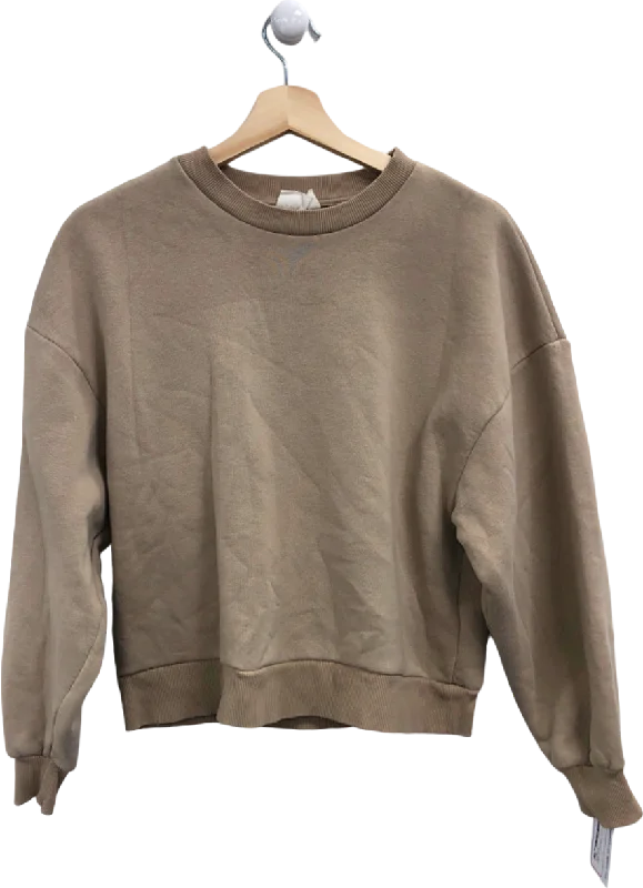 Camping HoodiesGinatricot Beige Basically Basics Sweatshirt UK S