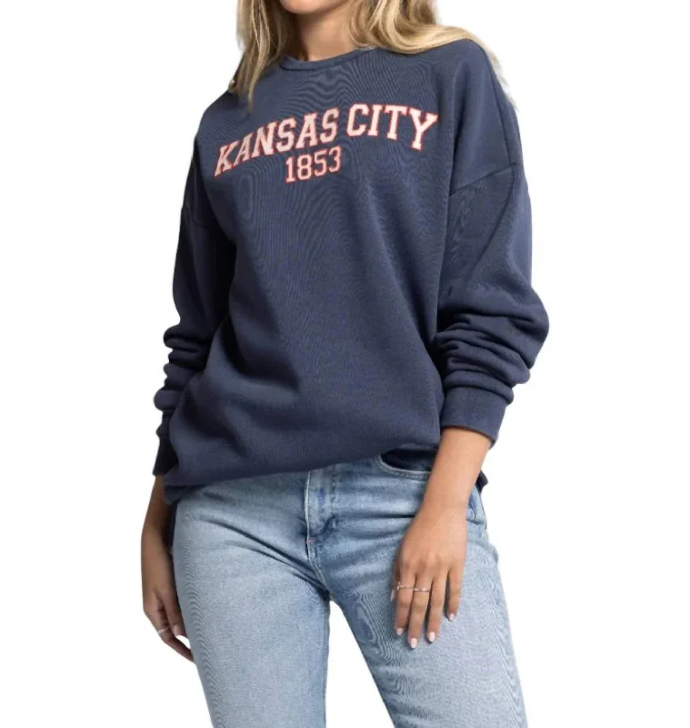 Mesh-Lined HoodiesKansas City Sweatshirt In Navy