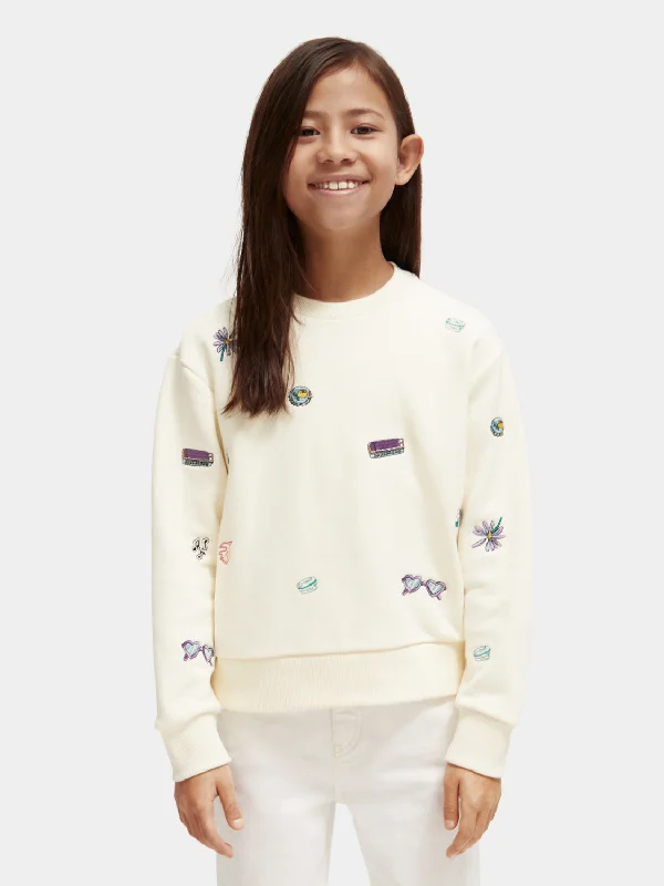 Designer SweatshirtsKids - All-over embroidered sweatshirt