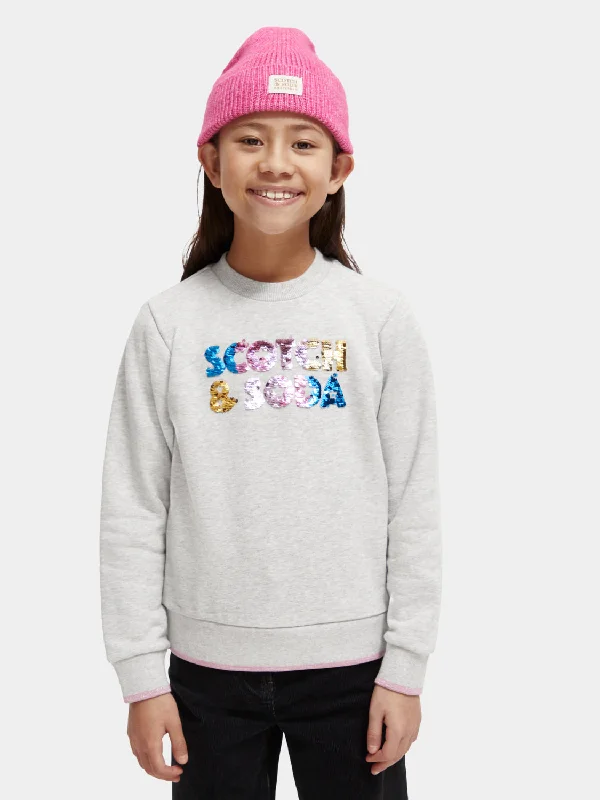 Thermal HoodiesKids - Regular-fit sequin artwork sweatshirt